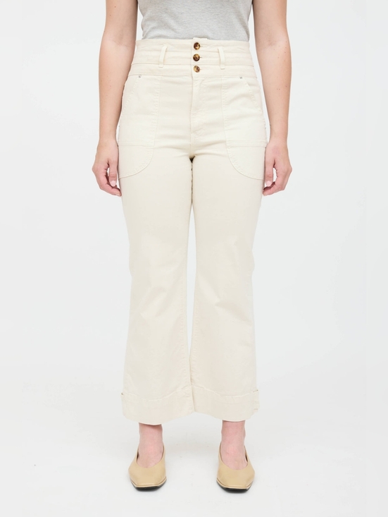 Veronica Beard Pants - Veronica Beard Marley Convertible Leg High Rise Utility Pant Ecru Sz 29
